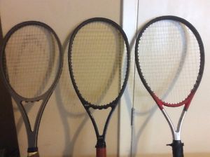 3 Head Tennis Racket/racquets: Head Ti.S2, Head TXD, Head Competition Edge