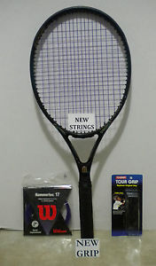 Dunlop Tour Revelation OS Tennis Racquet Racket 4 1/2 - NEW STRINGS/GRIP