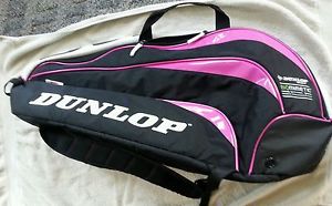 Dunlop Biomimetic Tennis Racquet Racket Bag Case Cover Cross Body Backpack Pink