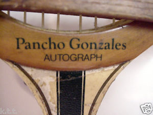 Spalding Original Pancho Gonzales Autograph Ash Wood Racket Belgium Made, No Res