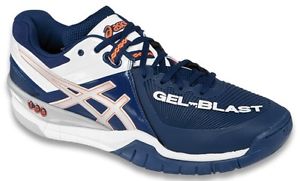 Asics Gel-Blast 6 Court Shoes Size 9 Navy/Lightning/White E413Y 5093