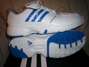 Adidas Womens Barricade Team 2 Tennis Shoe Sz 10 NIB Wht/Blue/Sil G64798