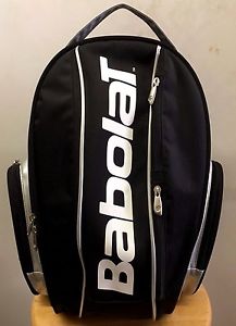 ***NEW*** BABOLAT TEAM BACKPACK BLACK/SILVER-CARRIES SINGLE TENNIS RACQUET
