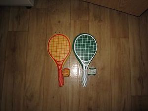 VINTAGE TENNIS KIDS PLAY RACQUET TOYS