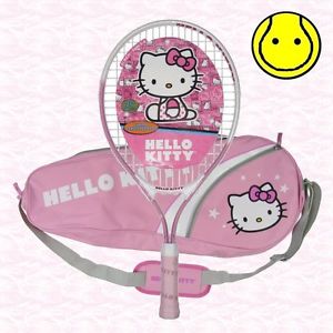 NEW Official Hello Kitty Tennis Bag and Junior 21 inch Tennis Racquet Racket