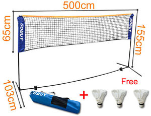 SoBuy Height Adjustable Tennis Nets, Badminton Net,with stand / frame,SFN03