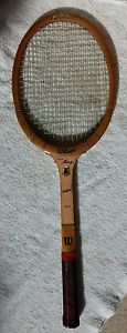 VTG Wilson Billie Jean King Stylist Wooden Speed Flex Strata Bow Tennis Racket