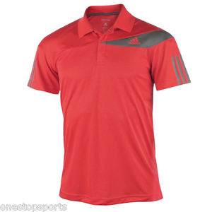 Adidas De Hombre rojo Response tradicional tenis polo camiseta Deportivo