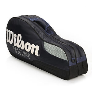 New Wilson Tennis Tour Navy Blue One Strap Shoulder Bag Holds 3-4 Racquets