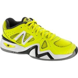 New Balance 1296 Women's Lime Yellow/White/Dark Gray Tennis Court Shoes Size 9.5