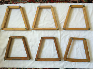 Lot of 6 (six) Vintage / Antique Wooden Presses  - for tennis racquets / rackets