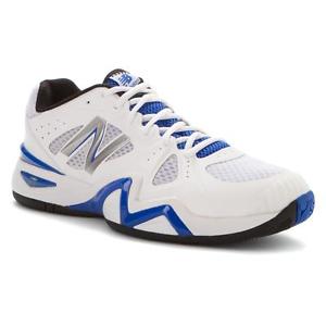 New Balance 1296 Men's White/Blue/Dark Gray Tennis Court Shoes Size 8