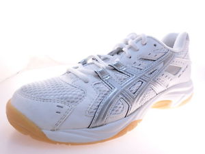Asics Gel-Rocket Kids Volleyball Shoes White/Silver Size 4.5 Junior