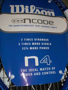 Wilson n4 ncode 4 3/8 tennis racquet oversize with case NEW
