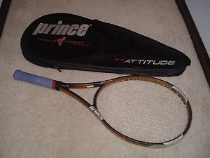 MINT!  PRINCE Triple Threat Attitude TUNGSTEN Tennis Racquet Racket  4 1/2