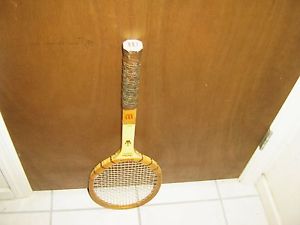 Vtg Wilson Jack Kramer WOOD Autograph Tennis RACKET USA RACQUET 4 1/2 grip Nice