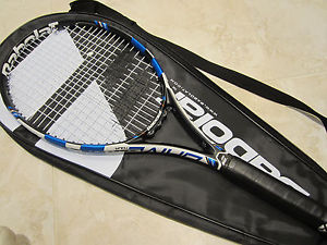 BABOLAT PURE DRIVE TOUR RACQUET (4 3/8) DEMO RACQUET. NEW STRINGS!!