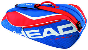HEAD Tour Team 6R Supercombi racquet racket tennis bag - Blue/Red - Reg $75