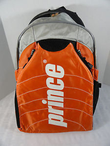 Prince  Tennis Racket  Backpack  Orange Gray Black Vintage