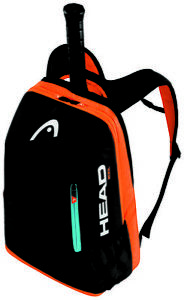 HEAD Rebel Tennis Racquet Racket Backpack - Grey/Orange - Auth Dealer - Reg $85