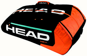 HEAD Radical 12R MONSTERCOMBI racquet racket tennis bag -Grey/Orange - Reg $125