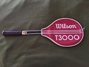 VINTAGE Wilson T3000 Metal Tennis Racquet - 4 5/8 With Cover