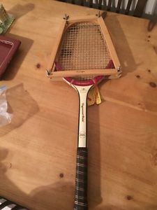Vintage Foremost Professional Tournament Model Wood Tennis Racquet With Press