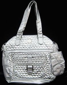 Whak Sak Ultimate Tote Silver Travel Gym Diaper Shop Tennis Laptop 15 x 16 T112