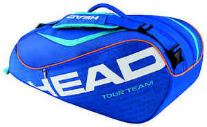 HEAD Tour Team 6R Supercombi racquet racket tennis bag - Blue - Reg $75
