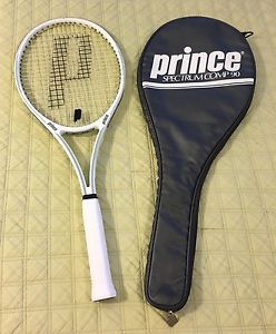 PRINCE SPECTRUM COMP 90 GRAPHITE 14X18 TENNIS RACKET W/CASE & NEW 4 1/2 GRIP