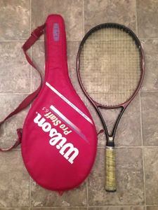 Wilson Pro Staff 6.5 110 SQ. 4 3/8 Grip Tennis Racket With Bag