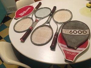 Vintage Wilson T2000, T3000, T5000, TX6000 tennis rackets- outstanding condition