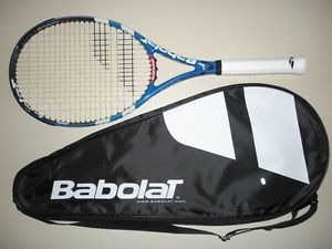 BABOLAT PURE DRIVE PLUS + GT 100 TENNIS RACQUET 4 5/8 27.5