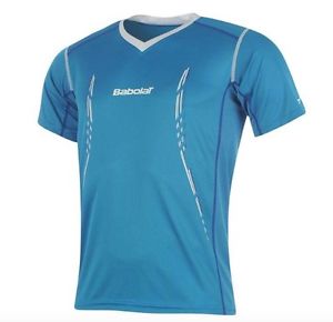 Babolat Hombre Performance Tenis Camiseta Deportiva Azul Todos Las Tallas