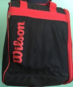 Vintage Wilson Club Tote Tennis Gym Carrying Carry On Bag Black Red 16x13x8
