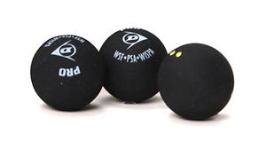 [Dunlop] NEW Pro Squash ball - 3 Balls/set Certified match ball Advanced Players