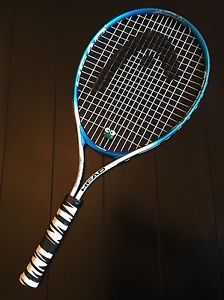 HEAD Junior Series Black Speed 25 Size 3 7/8 00 Tennis Racquet Racket White Blue