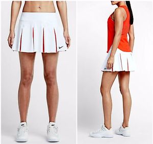 NIKE PREMIER MARIA WOMEN'S TENNIS SKIRT SIZE MEDIUM / M    -WHITE/RED-