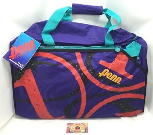 New With Tag Vintage Penn Racquet Zippered Sports Bag Turquoise Purple NICE!!