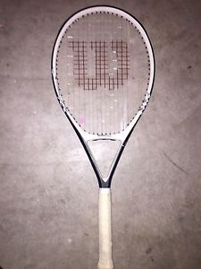 Wilson Black Whisper Tennis Racket 110 Oversize Ex! OS Racquet Grip 4 1/4