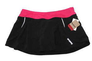 NEW Reebok Womens Size XS Slim Fit Black/Pink Brief Lined Tennis Skirt NWT