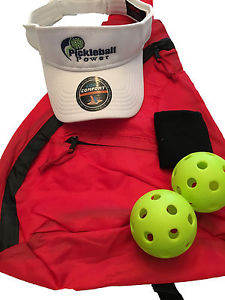 PICKLEBALL MARKETPLACE- Visor, Sling Bag, Wrist Band & 2 Balls - ALL FOR 1 PRICE