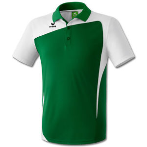 Erima Hombre Camiseta de tenis Camiseta polo CLUB 1900 verde / blanco