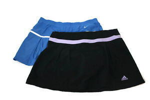 LOT OF 2 Nike Dri-Fit Adidas Womens Medium Brief Lined Skort Yoga Tennis Skirts