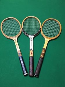 Lot Of Vintage Tennis Racquets, Wilson And Spaulding.