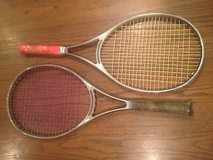 Pair of Prince CTS Lightning 110 Tennis Rackets - Grips 4 3/8 & 4 1/2