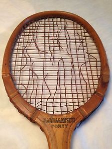 Vintage Narragansett Forty Wooden Tennis Racket