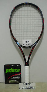 Prince Premier 105 ESP Tennis Racquet Racket 4 1/4-NEW STRINGS/OV.GRIP + VGC