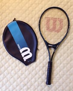 VINTAGE 1987 WILSON COBRA LARGEHEAD ALUMINUM TENNIS RACKET W/COVER "NICE" 4 1/2