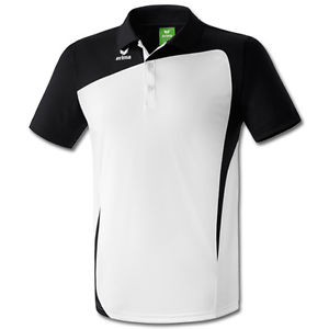 Erima Hombre Camiseta de tenis Camiseta polo CLUB 1900 blanco / negro